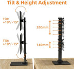 Suptek Dual Monitor Stand with Base for Two 13-36" Screen - Image 3