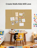 Kuchoow Large Felt Bulletin Board Cork Tiles for Wall Office Decor Brown Memo Pinboards, 48" × 36" Self Adhesive 12 Pack Photo Display Decorative Mood Corkboard Panels for Classroom Kitchen Home - Image 6