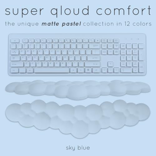 Blue Cloud Keyboard Wrist Rest – Create-ables Qloud Blue Wrist Rest for Computer Keyboard and Mouse, Ergonomic Memory Foam Wrist Pad with Non-Slip Base, Includes Cloud Mouse Pad - Image 3