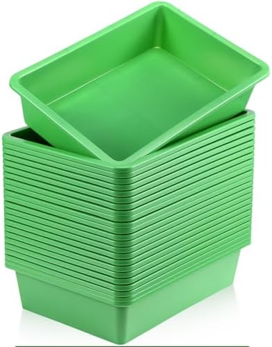 Sintuff 24 Pcs Classroom Paper Tray, Stackable Letter Size Bin, Green by Sintuff