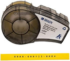 Brady Authentic (M21-187-C-342-YL) PermaSleeve Heat Shrink Tubing for Control and Electrical Panels, Wire Harness, BlackonYellow-For M210, M210-LAB, M211, BMP21-PLUS and BMP21-LAB Printers, .335"W 7'L by BradyCorp