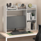 Classic Desk Shelf, 5-Shelf Desktop Hutch, Book Shelf, 3-Tier Desk Organzier, for Office Supplies, Office Desk Accessories, for Home Office, College, Dorm, White - Image 2