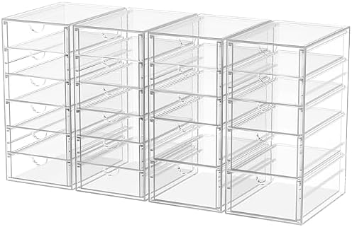 caktraie 22-Drawer Acrylic Storage & Makeup Organizer for Desk by shoeboxesanddeskorganizers