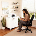 23.6" H Printer Stand with Storage Cabinet & Wheels - Image 3