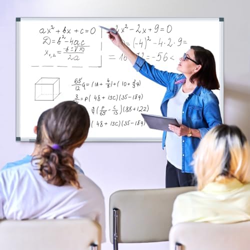 H-Qprobd White Board Dry Erase Boards for Wall 5' x 3' Magnetic Whiteboard - 60"x36" Aluminum Presentation Large Whiteboard with Long Pen Tray, 6 Markers, 2 Erasers &12 Magnets - Image 7
