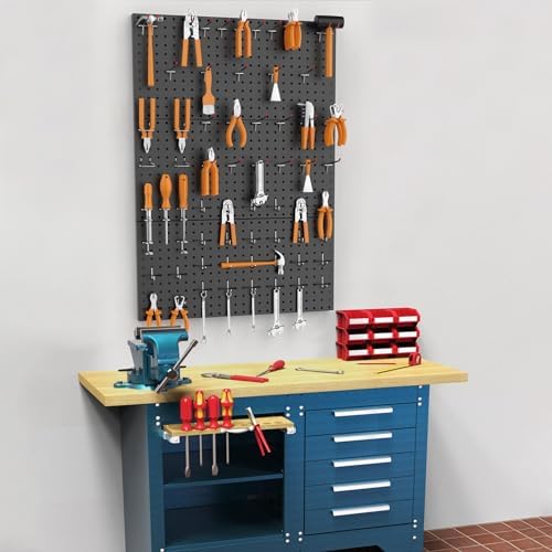 WALMANN 96 PCS Pegboard Kit with Hooks, 36x24 in Tools Storage Pegboard - Image 2