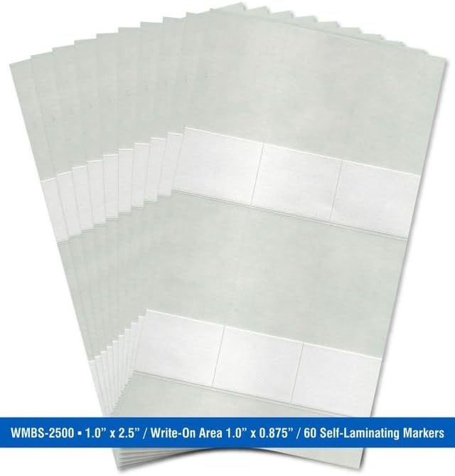 Premium Wire Marker Book Blank for Cable Management, Vinyl-Coated, High-Tack Adhesive, Electric Panel Wire Label Stickers - 10 Pages/Book - Image 2