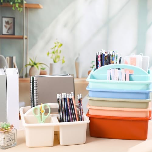 Lineshading 6 Pack 3 Compartment Classroom Table Caddy with Handle Boho - Image 6