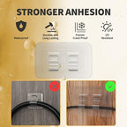 Hooks for Outdoor String Lights Clips: 100Pcs Heavy Duty Cable Clips with Waterproof Adhesive Strips for Hanging Christmas Light - Outside UV-Resistant Clear Sticky Cord Holders Rope Organizer - Image 2