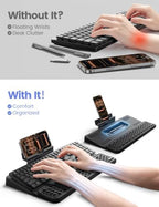 Vaydeer 4-in-1 Keyboard Wrist Rest, Keyboard Stand Adjustable Phone Holder - Image 3
