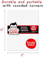 Board Geeks 25 Pack Dry Erase Lapboards 9 inch by 12 inch Large Whiteboard White Board Set Great for Teachers, Students, Children, Classroom Reusable, Durable, Portable, Single Sided Whiteboard - Image 3