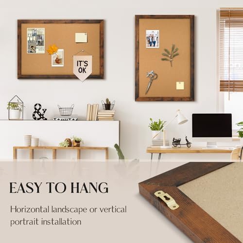 Cork Board Bulletin Board, 24"x18" Corkboard for Wall - Image 5