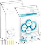 Barydat 2 Pieces Outdoor Brochure Holder with Business Card Holder Waterproof Wall Mount Literature Box Pamphlet Box Acrylic Brochure Organizer for Pamphlet Map Menu 8.75x11.75x2.25 Inch by home