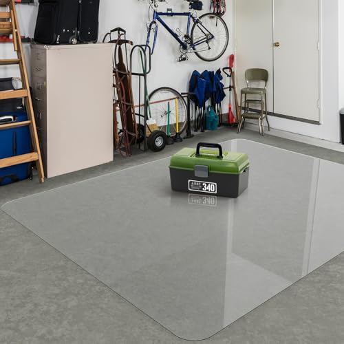 Area Floor Mat for Home, 6'×9' Large Transparent No Slip Vinyl Area Rug by ZPAIAreaFloorProtector