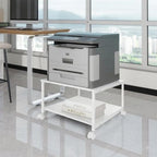 EMERIT Printer Stand,19.5''x19.5''x12.8'' 2 Tier Large Printer Laser Table Heavy Duty Rolling Printer Cart with Wheels for Home Office -100 LBS Each Tier - Image 6