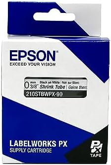 LABELWORKS Epson 210STBWPX-90 Shrink Tube - Black on White - 10mm, AWG 4-12 - Image 5