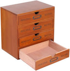 Wood Desk Organizer with 4 Drawers, 4 PCS, Desktop Storage, 4-Tier Solid Wood Cabinet Holds Letter, Paper, Mail, Makeup, Crafts, Home Office Supplies, Fully Assembled by LARIDEN