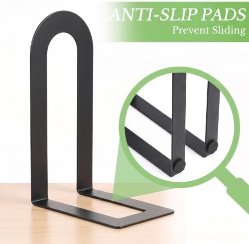 Sanwarm Bookends, 12 Pack, Metal, for Home Office Desk Shelves Modern - Image 3