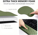 Sage Green 3-Piece Ergonomic Desk Mat Set, Memory Foam Keyboard Wrist Rest - Image 4