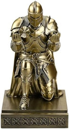 Medieval Armored Knight Pen Holder Figurine Paperweight Phone Stand Bronze - Image 4
