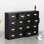 Apothecary Drawers Apothecary Cabinet with Drawers, Black - Image 2