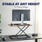 VIVO Vintage Brown 29 in Single Top Standing Desk Converter, DESK-V000UN - Image 5