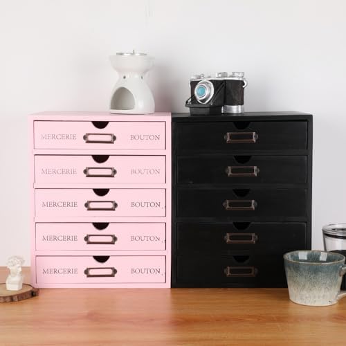 Small Wooden Drawers Wooden Box with Drawer, Pink 5 Wood Drawer - Image 7
