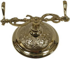 Ornate Brass Desktop Pen Holder with Bone Handle Nib Pen, Vintage Style, Polished Gold, 3.5" Length - Image 2