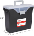STAPLES Slim Portable File Tote, Letter Size, Black, 2/Pack - Image 5