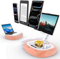 Tryone Tablet Pillow Holder & Laptop Stand : Lap Adjustable iPad Holder with Snack Bowl,Soft Plush Pillow & 360° Rotating Detachable Support Arm for 4.7-16.1 Kindle Phone Tablet Laptop (Pink) by Tryone