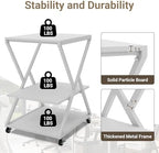 Natwind 3 Tier Large Printer Table, 19.7"x19.7", Height Adjustable,White - Image 6