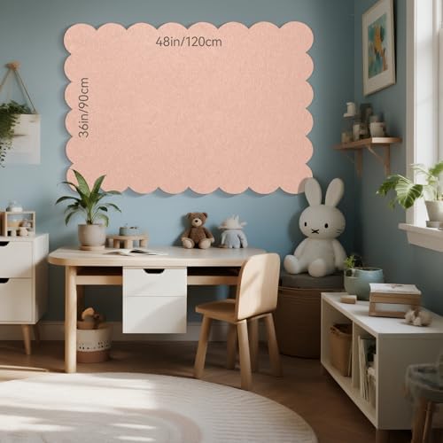 Scalloped Bulletin Board 48x36 inches, Decorative Felt Pin Board for Wall - Image 3