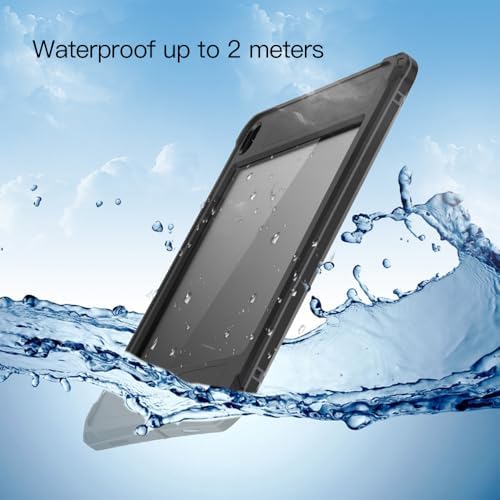 IP68 Waterproof Case Compatible with iPad Air 11-in. M3/M2 4th/5th Gen A3226/7 A2902/3 w/ [Pencil Holder] Kickstand Lanyard Shock-Dust-Proof Full-Sealing Cover Compatible with Magic Keyboard - Image 2