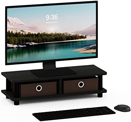 Monitor Riser with Bin Drawers, Laptop Stand for Desk, Office Desk Accessories, Monitor Stand Riser, Desk Organizers and Accessories, Espresso - Image 5