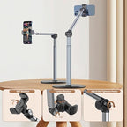 yAyusi Heavy Duty Aluminum Overhead Phone Mount, 13.7 in Long Phone Stand for Recording, Flexible Articulating Arm Phone Mount for Desk for Live Streaming, Meeting, Cooking – Perfect for Creators - Image 6