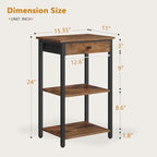 Gewudraw Printer Stand,3-Tier Printer Table for Home Office, Living Room - Image 2
