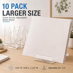 Hushee 10 Pack 5.91 inch Acrylic Book Stand for Display Adjustable - Image 3