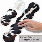 Keyboard Wrist Rest and Mouse Pad with Wrist Support Set Ergonomic Coaster,Memory Foam,Easy Typing Pain Relief,Large XL Desk Mat 31.5"x 11.8",Cute Cowhide Brown Black Cow - Image 5