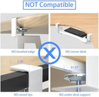 suptek Small Keyboard Tray Under Desk Pull Out with C Clamp Mount, Computer Keyboard & Mouse Tray, 20 (24.2 Including Clamps) x 11.8 inch Slide-Out Platform Computer Drawer for Typing, White, DSF1SW - Image 5