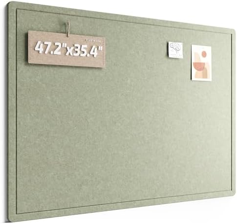 Fluxynara 47.2" x 35.4" Large Bulletin Board, Sage by FLUXYNARA