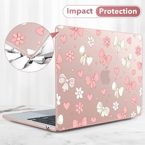 May Chen for M5 MacBook Air 13.6 Inch Case 2026 2025 2024-2022 Release M5 A3449 M4 A3240 M3 A3113 M2 A2681, Plastic Hard Shell Case for MacBook Air 13.6" with Retina Display, Ribbons Girly - Image 6