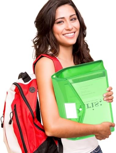 10 Pieces Plastic Expanding File Folders,Green, Horizontal - Image 6