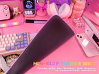 JMIYAV Pink RGB Gaming Mouse Pad 31.5x12 Inch PC XL Large Extended Glowing Led Light Up Desk Pad Non-Slip Rubber Base Computer Cute Mousepad Mat Desk Accessories Gaming Setup Cozy Hideout - Image 4