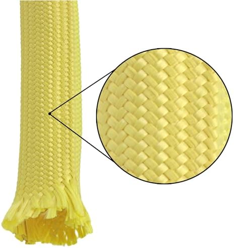 Electriduct 1.5" Aramid Fiber Braided Sleeving High Temperature Flame Retardant Cable Sleeve Hose Protector - 100 Feet - Image 2
