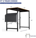 Pamray 32 Inch Computer Desk for Small Spaces with Storage Bag, Home Office Work Desk with Headphone Hook, Small Office Desk Study Writing Table - Image 3
