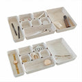 16-Piece Felt Desk Drawer Organizer Tray Set in 4-Sizes, Oatmeal by Unknown