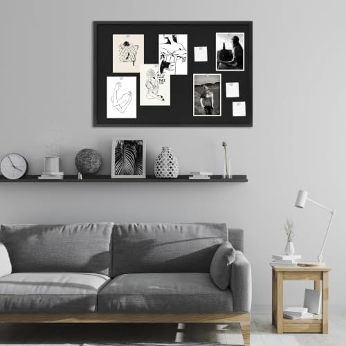 DAHAPYBOO Cork Board with Linen Black,Bulletin Board 36"x24" - Image 7