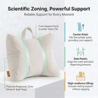 Lumbar Support Pillow for Office Chair and Car Seat, Misty White - Image 3