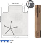 Amyracel Clear Chair Mat for Low Pile Carpet, 53'' x 45'' Thick Computer Desk Chair Mat for Carpeted Floors, Easy Glide Plastic Floor Mat for Office Chair on Carpet Protection (45'' x 53'' with Lip) - Image 6