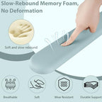 Sushret Mouse Pad and Keyboard Wrist Rest, 3-in-1 Gel Memory Foam Ergonomic Mouse Pad with Wrist Rest Set, Gaming Mousepad Arm Cushion Support for Computer Office Desk Accessories Cute, Seafoam Blue - Image 4